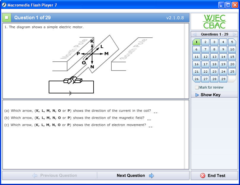 This question contains a Flash animation of a motor